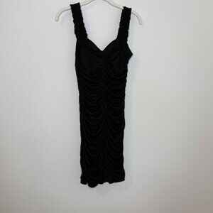 BCX LIttle‎ Black Dress with Ruching in Body and Straps Junior's Medium